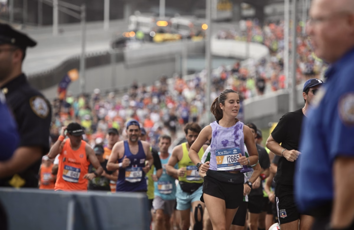 Atletas participando en el Maratón de Nuew York